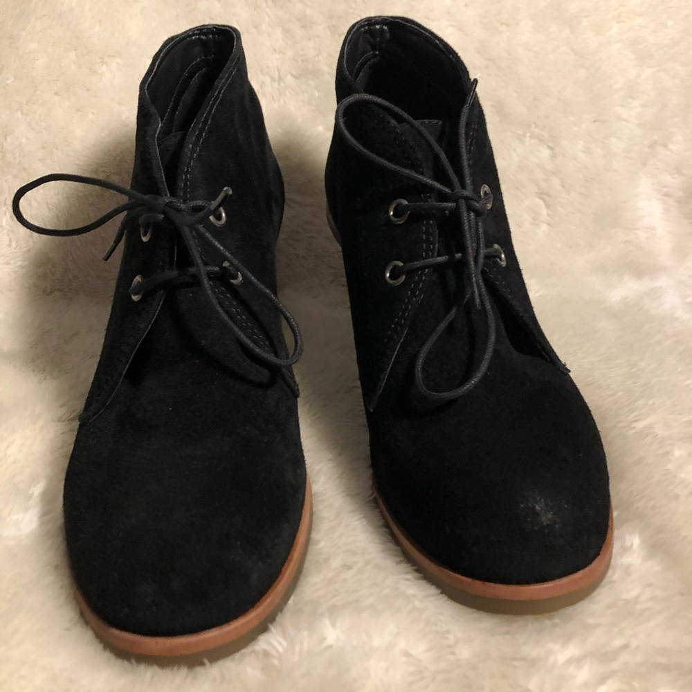 J.JILL Suede Lace Up Ankle Boots Bootie Size 9 - Picture 8 of 12
